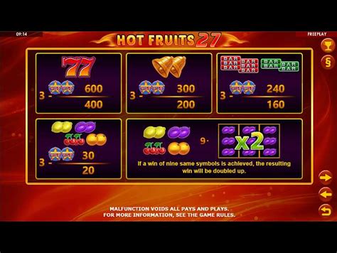 Hot Fruits 27 Slot - Play Online