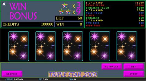 Triple Star 2000 Slot - Play Online